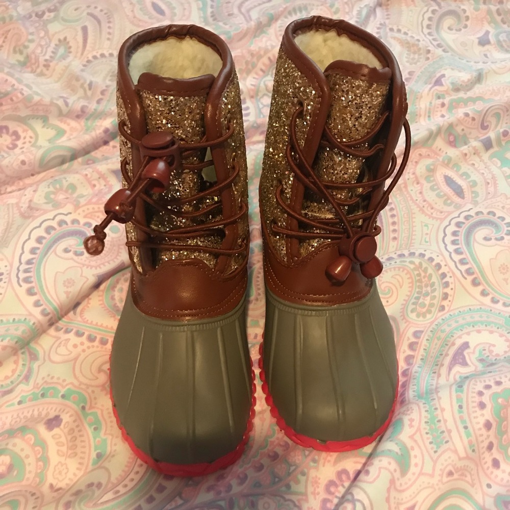 New Girls sparkle duck boots